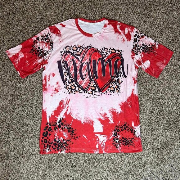 Size 2XL Slinky Red/White/Black "Mama" Tee - Picture 5 of 5